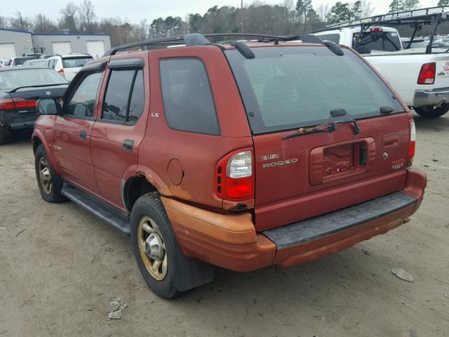 4S2DM58W114350148 - 2001 ISUZU RODEO S RED photo 3