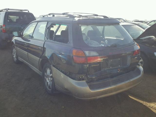 4S3BH665127619353 - 2002 SUBARU LEGACY OUT BLUE photo 3