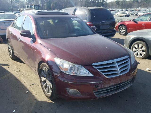 KMHGC46EX9U029197 - 2009 HYUNDAI GENESIS 3. BURGUNDY photo 1