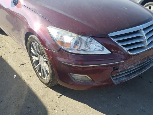 KMHGC46EX9U029197 - 2009 HYUNDAI GENESIS 3. BURGUNDY photo 9