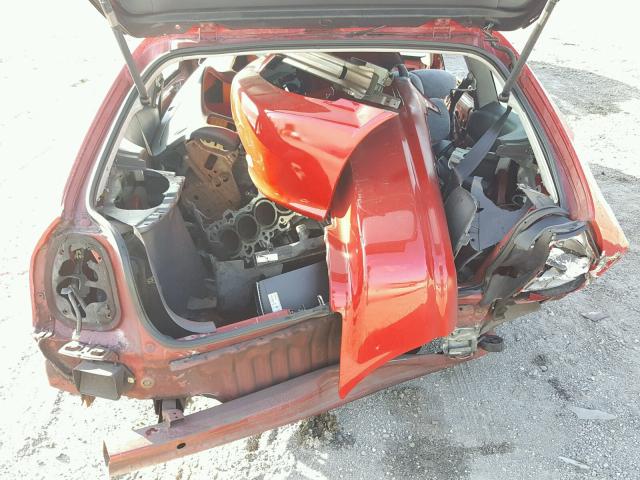 2HGEJ6348VH102722 - 1997 HONDA CIVIC DX RED photo 10