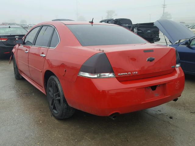 2G1WC5E37D1160901 - 2013 CHEVROLET IMPALA LTZ RED photo 3