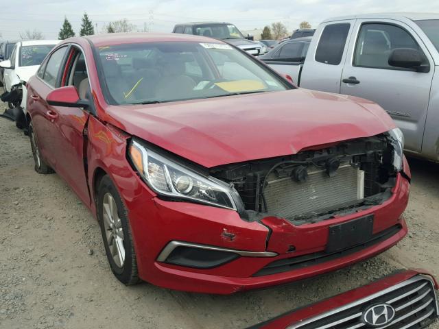 5NPE24AF2HH502548 - 2017 HYUNDAI SONATA SE RED photo 1