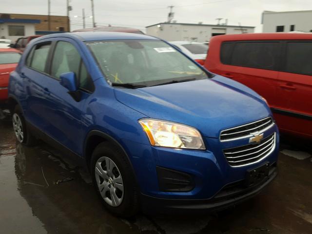 KL7CJKSBXFB238680 - 2015 CHEVROLET TRAX LS BLUE photo 1