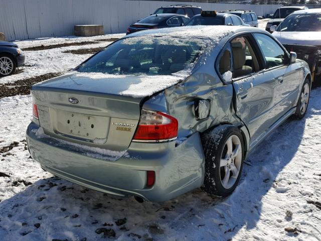 4S3BL616297218371 - 2009 SUBARU LEGACY 2.5 GREEN photo 4