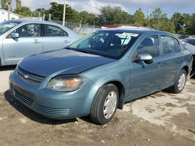 1G1AT58H797182179 - 2009 CHEVROLET COBALT LT GREEN photo 2