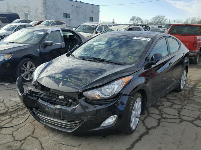 KMHDH4AE6CU304941 - 2012 HYUNDAI ELANTRA GL BLACK photo 2