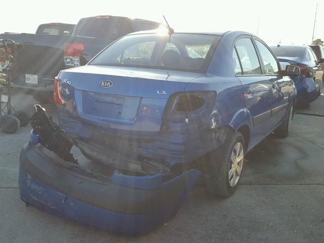 KNADE123966178640 - 2006 KIA RIO BLUE photo 4