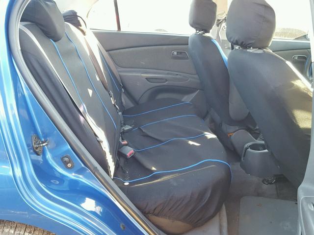 KNADE123966178640 - 2006 KIA RIO BLUE photo 6