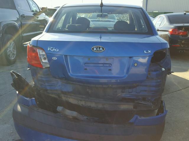 KNADE123966178640 - 2006 KIA RIO BLUE photo 9