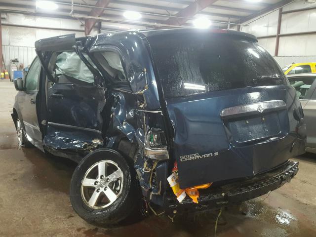 1D8HN54P58B114778 - 2008 DODGE GRAND CARA BLUE photo 3