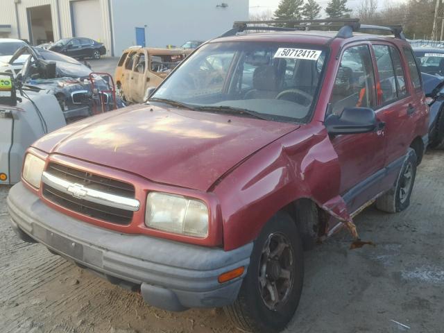 2CNBJ13C3X6931834 - 1999 CHEVROLET TRACKER MAROON photo 2