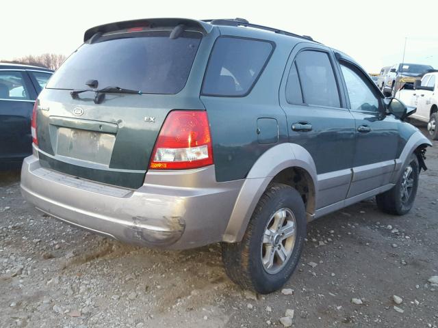 KNDJC733835066023 - 2003 KIA SORENTO EX GREEN photo 4