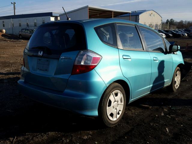 JHMGE8H3XCC030248 - 2012 HONDA FIT TEAL photo 4