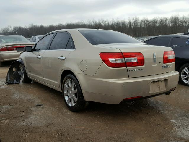 3LNHM26T88R664882 - 2008 LINCOLN MKZ BEIGE photo 3