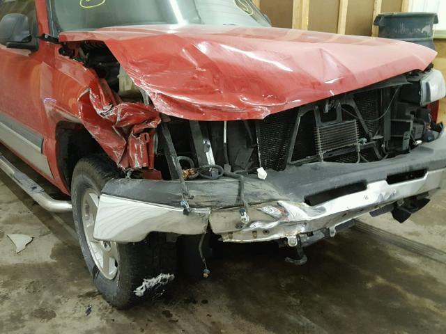 2GCEK13T551235100 - 2005 CHEVROLET SILVERADO RED photo 9