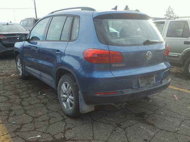 WVGAV7AX4HK019754 - 2017 VOLKSWAGEN TIGUAN S BLUE photo 3