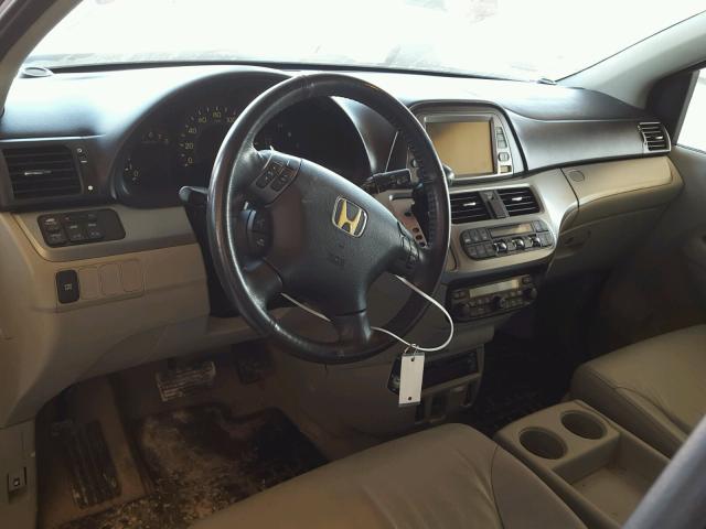 5FNRL38738B097841 - 2008 HONDA ODYSSEY EX GRAY photo 9