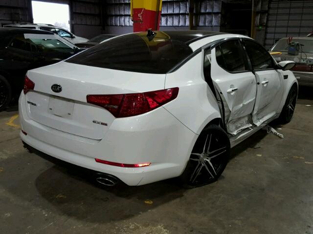 5XXGN4A72DG141577 - 2013 KIA OPTIMA EX WHITE photo 4