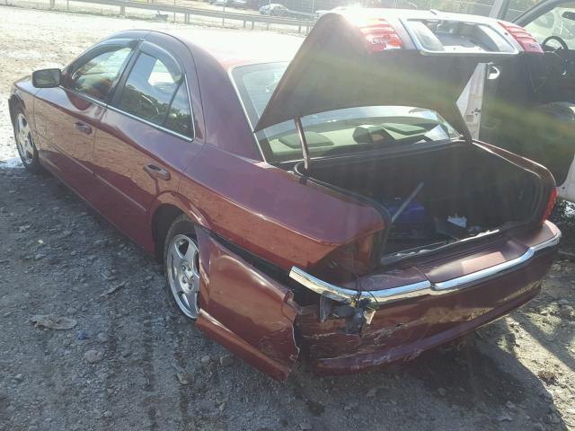 1LNHM87A3YY760789 - 2000 LINCOLN LS 勃艮第红 照片 3