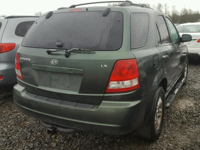 KNDJC733345294240 - 2004 KIA SORENTO EX GREEN photo 4