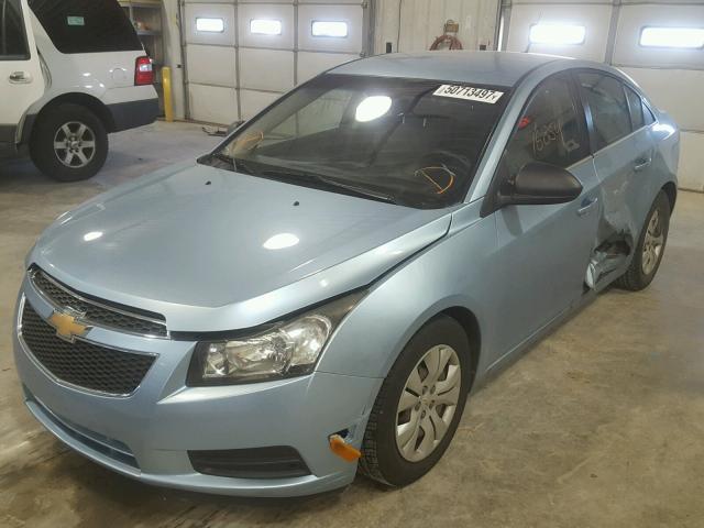 1G1PC5SH0C7179411 - 2012 CHEVROLET CRUZE LS BLUE photo 2