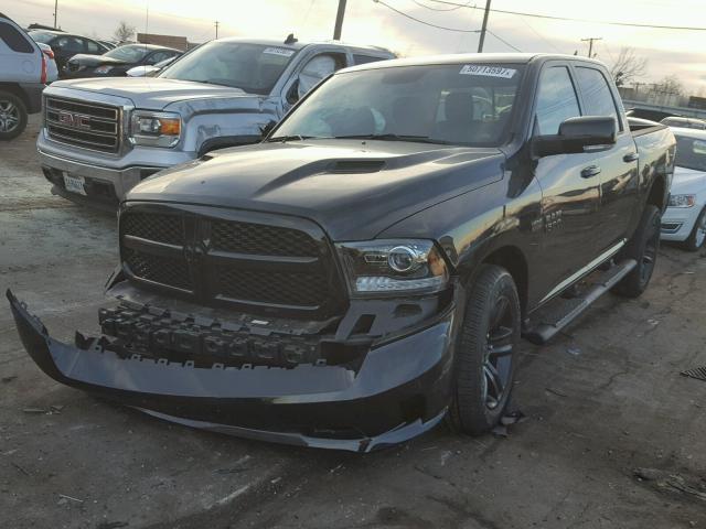 1C6RR7MTXHS710606 - 2017 RAM 1500 SPORT BLACK photo 2