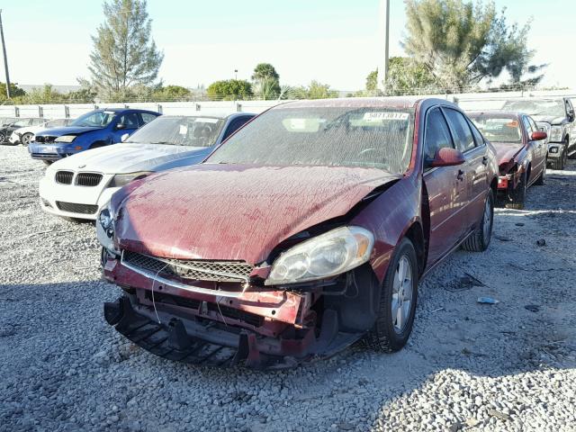 2G1WT55K969374428 - 2006 CHEVROLET IMPALA LT RED photo 2