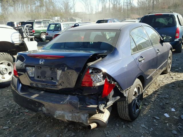 1HGCM55137A138945 - 2007 HONDA ACCORD VAL BLUE photo 4