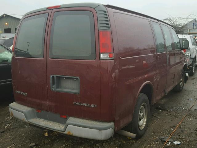 1GCFG25M111153933 - 2001 CHEVROLET EXPRESS G2 BURGUNDY photo 4