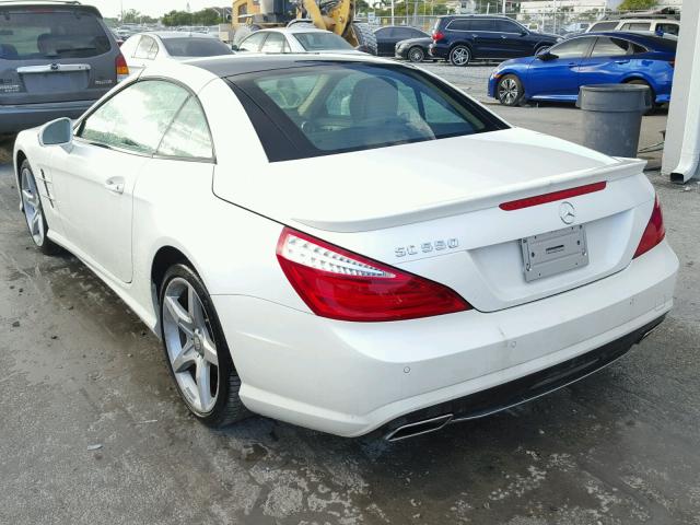 WDDJK7DA3EF025415 - 2014 MERCEDES-BENZ SL 550 WHITE photo 3