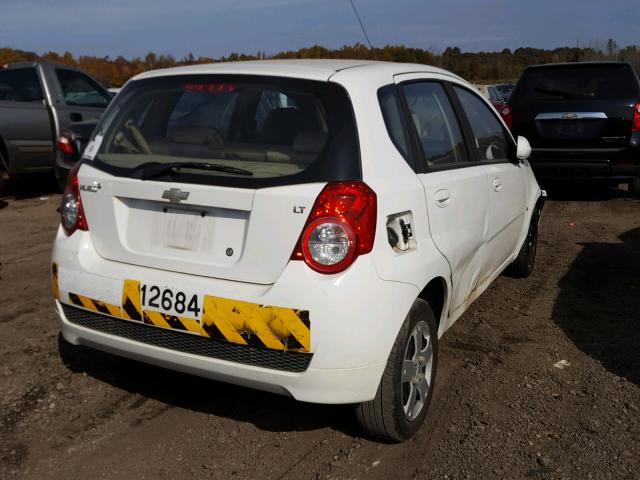 KL1TD66E99B671179 - 2009 CHEVROLET AVEO LS WHITE photo 4
