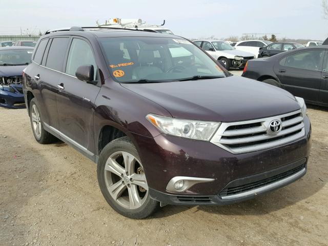 5TDDK3EH7CS148210 - 2012 TOYOTA HIGHLANDER MAROON photo 1