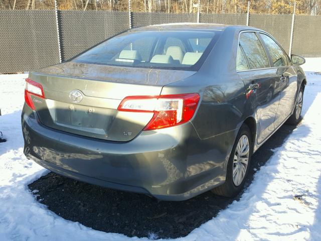 4T1BF1FK5DU714318 - 2013 TOYOTA CAMRY L GREEN photo 4