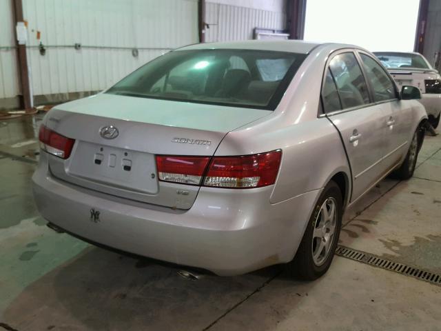 5NPEU46FX6H023410 - 2006 HYUNDAI SONATA GLS SILVER photo 4