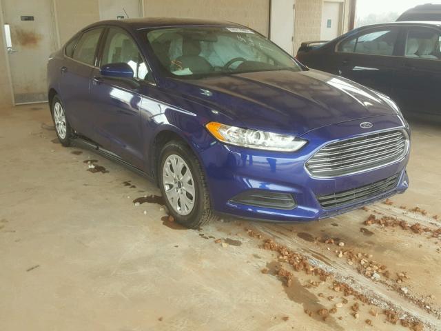 1FA6P0G72E5384534 - 2014 FORD FUSION S BLUE photo 1