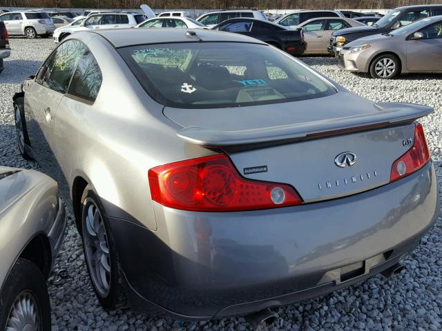 JNKCV54E85M411212 - 2005 INFINITI G35 GRAY photo 3