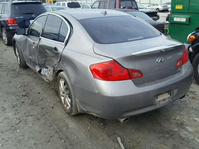 JNKBV61F38M273405 - 2008 INFINITI G35 SILVER photo 3