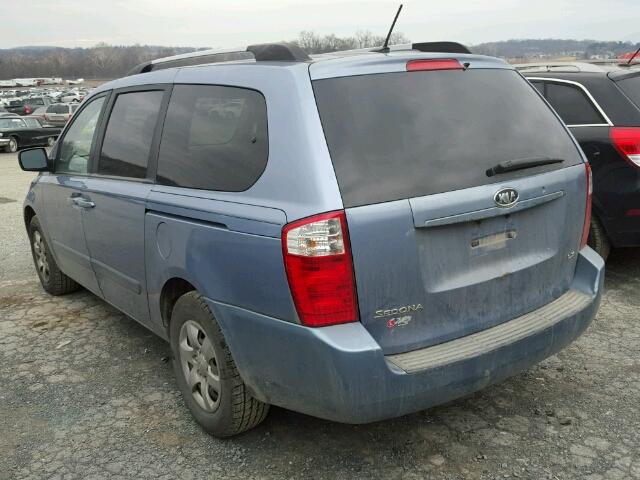 KNDMB233396315236 - 2009 KIA SEDONA EX BLUE photo 3