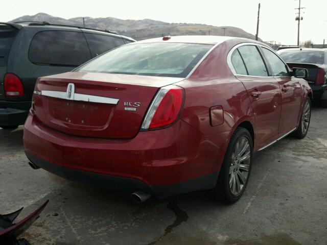 1LNHM94R89G633723 - 2009 LINCOLN MKS BURGUNDY photo 4