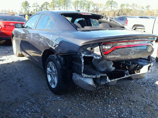 2C3CDXBG0HH552744 - 2017 DODGE CHARGER SE GRAY photo 3