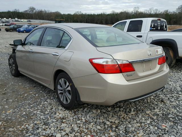 1HGCR2F32EA167284 - 2014 HONDA ACCORD LX GOLD photo 3