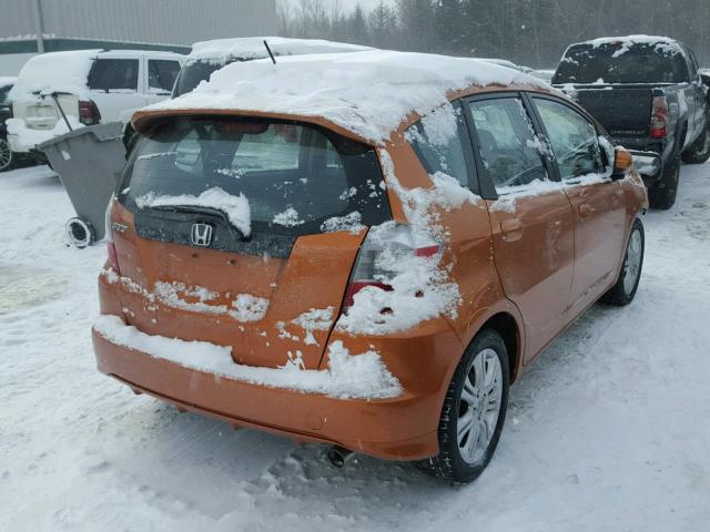 JHMGE87489S025722 - 2009 HONDA FIT SPORT ORANGE photo 4