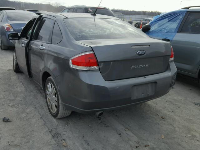 1FAHP3HN1BW112909 - 2011 FORD FOCUS SEL GRAY photo 3