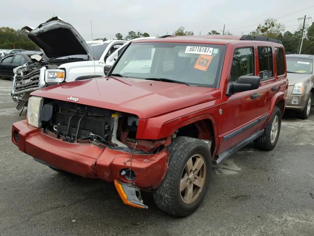 1J8HG48N16C141780 - 2006 JEEP COMMANDER RED photo 2