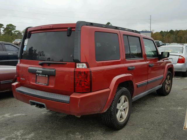 1J8HG48N16C141780 - 2006 JEEP COMMANDER RED photo 4