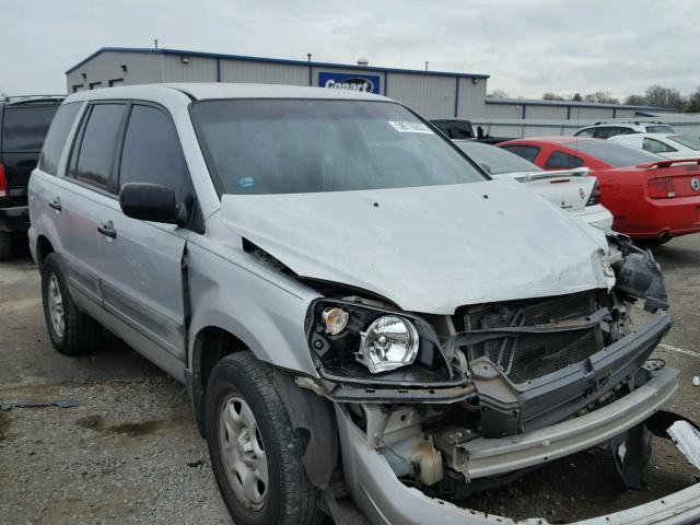 2HKYF181X4H535334 - 2004 HONDA PILOT LX SILVER photo 1