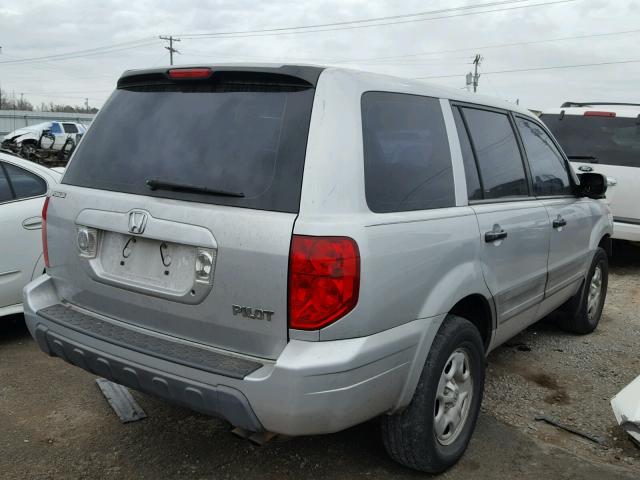 2HKYF181X4H535334 - 2004 HONDA PILOT LX SILVER photo 4