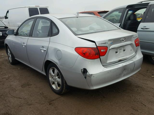 KMHDU46D19U800444 - 2009 HYUNDAI ELANTRA GL SILVER photo 3