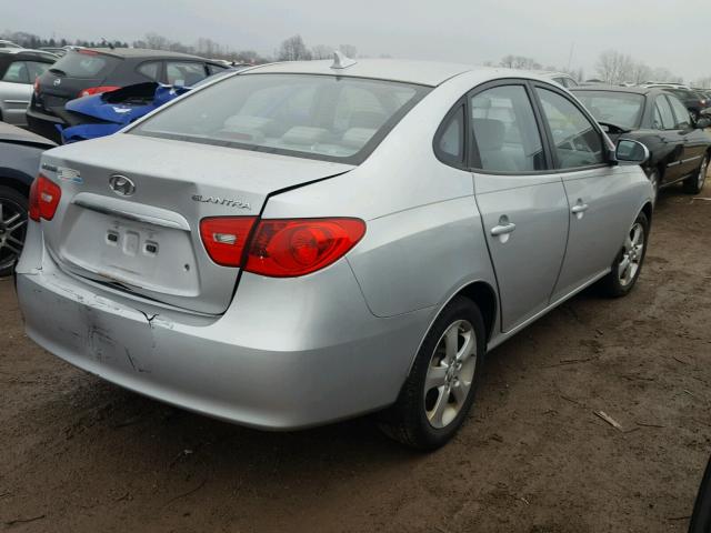 KMHDU46D19U800444 - 2009 HYUNDAI ELANTRA GL SILVER photo 4